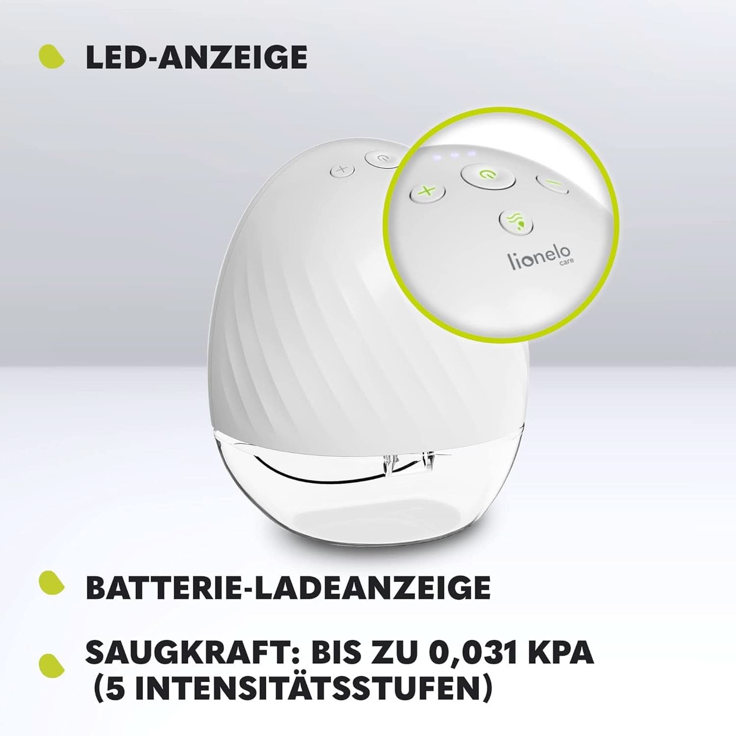 Elektrisk bröstpump LIONELO Fidi Free 2, massageläge, 5 intensitetsnivåer Tillbehör Mat och amning Bebe Naty Shop