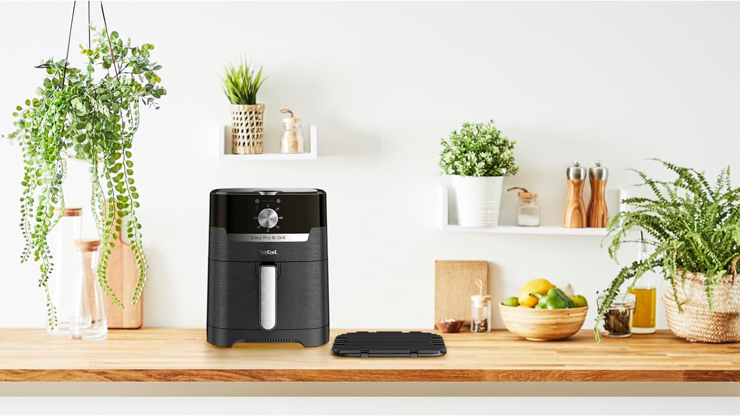 Tefal EY5018 Easy Fry & Grill Classic Air Fryer, 2 i 1-teknik (Air Fryer och Grill), XL, 4,2 liter för 6 portioner, 1550 watt Hushållsapparater Naty Shop