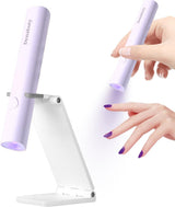 Denabuty UV-lampa för Gel Nagellack, Mini UV LED-lampa för Nagelbyte med stativ Tragbare Liten UV Nagellampa för Gel Nagellack, för Aushärten Von Nagelkleber & Nageltips Vit