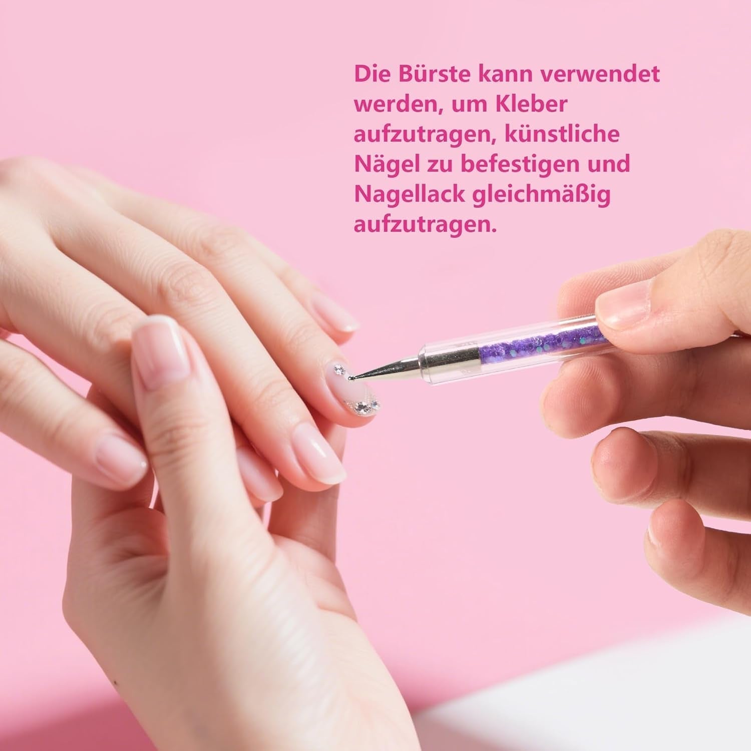 8 Stück Nagel Pinsel, Nagelkunstpinsel Pinsel Set, Pinsel Für Nägel Mit Doppelkopf Nail Art Pinsel Set Dotting Pen And Gel Borste för naglar Präzise Pinsel Für Nageldesign Und Verzierungen