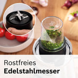 Bosch Standmixer Vitapower Serie 4 MMB6177S, Edelstahl-Klingen Tillverkad i Tyskland, 1,5L Thermosafe Glasbehälter, 0,6L To-Go-Flasche, Stopfer, Universalzerkleinerer, 30 000 U/Min, 1200 W, Silver Kitchen Naty Shop