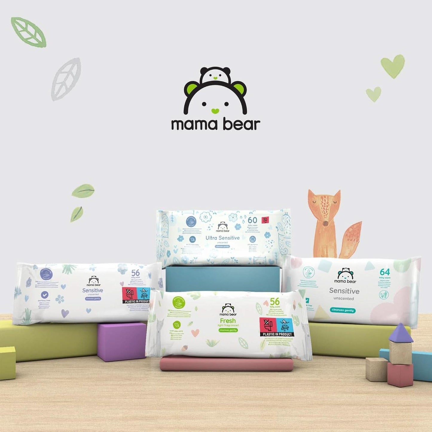 Färska babyservetter med Aloe Vera Mama Bear Naty Shop