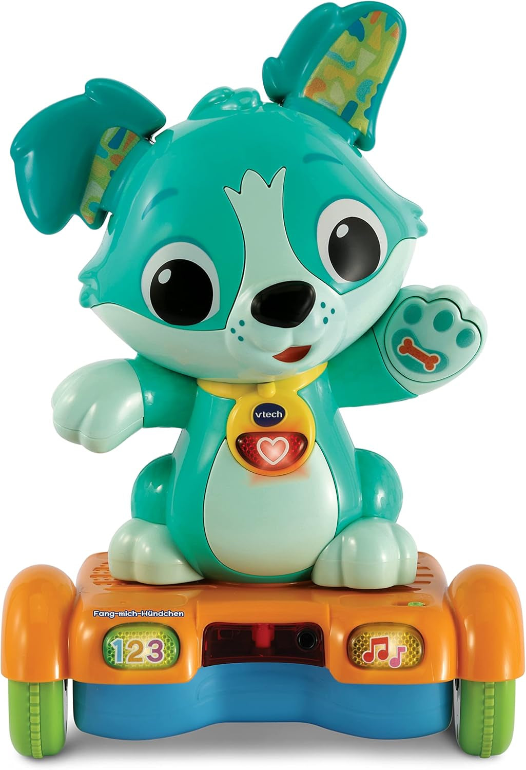 Vtech Baby Catch Me Puppy - Motoriserad hoverboardvalp uppmuntrar rörelse - med rörliga öron, sånger, ljud och lärandeinnehåll - i 12-36 månader Babyleksaker Naty Shop Standardtitel
