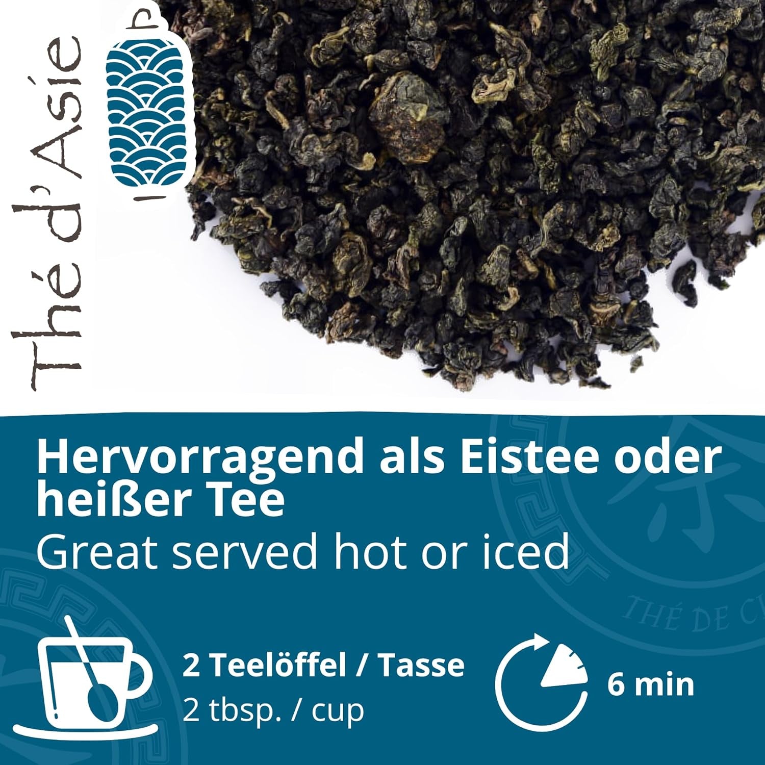 Khla - Ekologiskt oolongte 100 g - Blått te - Naturligt löst te - Ekologiskt asiatiskt te - Löst och skuret - ört- och infusionste - Från Kina