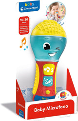 Clementoni - babymikrofon, elektroniskt musikspel för tidig barndom, leksak 10-36 månader, aktivitetscenter med ljus och ljud, 17931 Baby Toys Naty Shop