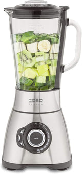 CASO B 1800 Powerblender-Set - Standmixer, 28 000 U/Min, Glasbehälter 1,75 L, Inkl. Trinkflasche Und Zerkleiner, Mixer Testsieger Mit Sehr Gut, Edelstahl Naty Shop