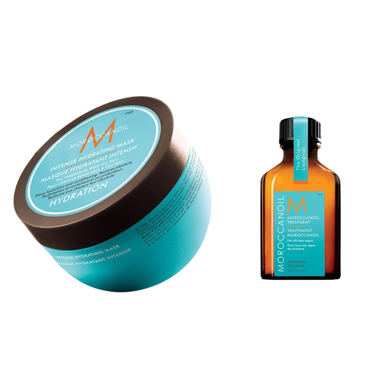 Moroccanoil intensiv återfuktande mask Naty Shop hårmask 250ml Original behandlingspaket 25ml