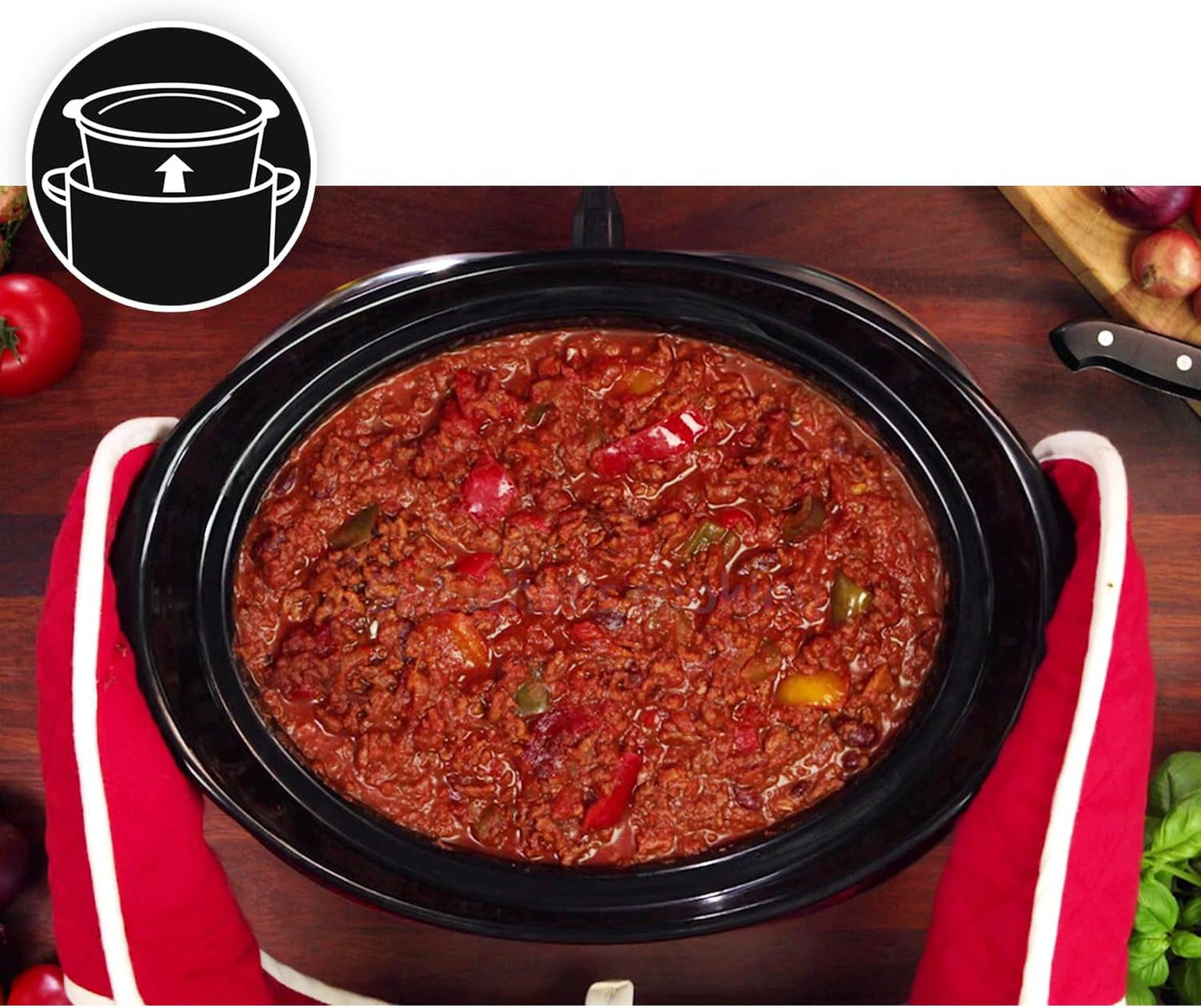 Crockpot, Slow Cooker elektronisk, 5,7 L (5-6 personer) Slow Cooker Naty Shop