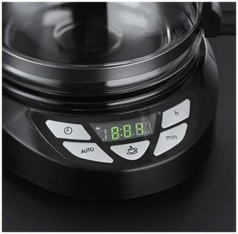 Russell Hobbs kaffebryggare [Digital timer, duschmunstycke för optimal extraktion och arom] Texturer+ (1 till 12 koppar, 1,25 l glaskaraff, värmeplatta, antidroppsystem) Filterkaffebryggare 22620-56