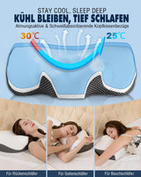 Nackkudde Ortopedisk kudde för nacksmärta Memory Foam Kudde Ergonomisk kudde för optimalt stöd Nackstödskudde för laterala rygg- och magstöd Cervikala ortopediska kuddar Naty Shop