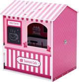 Teamson Kids - Dreamland City Café Dollhouse 30cm - Rosa/Vit/Svart