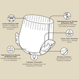 ECO BOOM Bamboo babyblöjor - storlek 6 (20 kg), växtbaserade Pull-Up blöjor (17 st) - Ekologiskt premium, parfymfritt, hudvänligt, superabsorberande