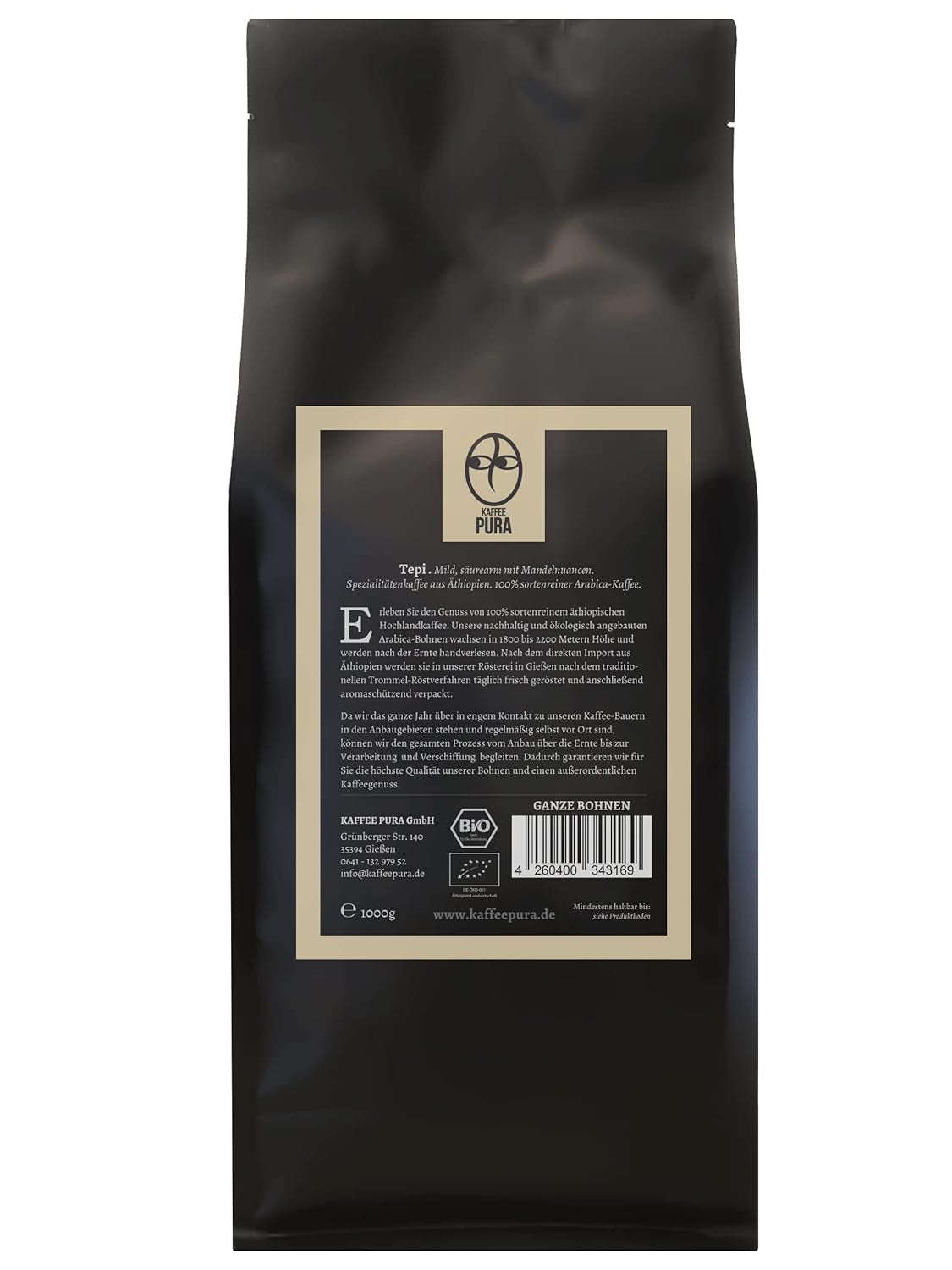 Tepi-bio kaffebönor 1000g
