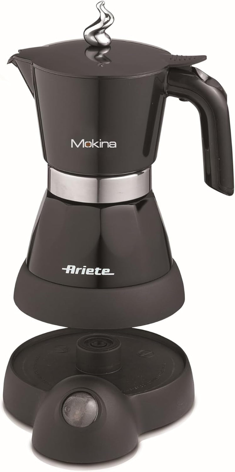 Ariete 1358 Moka Aroma, Elektrisk espressomaskin, 480 W, 2/4 espressokoppar, Svart