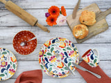 CreaTable, 17407, Folklore-serien, 16-delat servisset för 4, kombinerad porslinsservice, diskmaskin och mikrovågssäker, kvalitetstillverkning