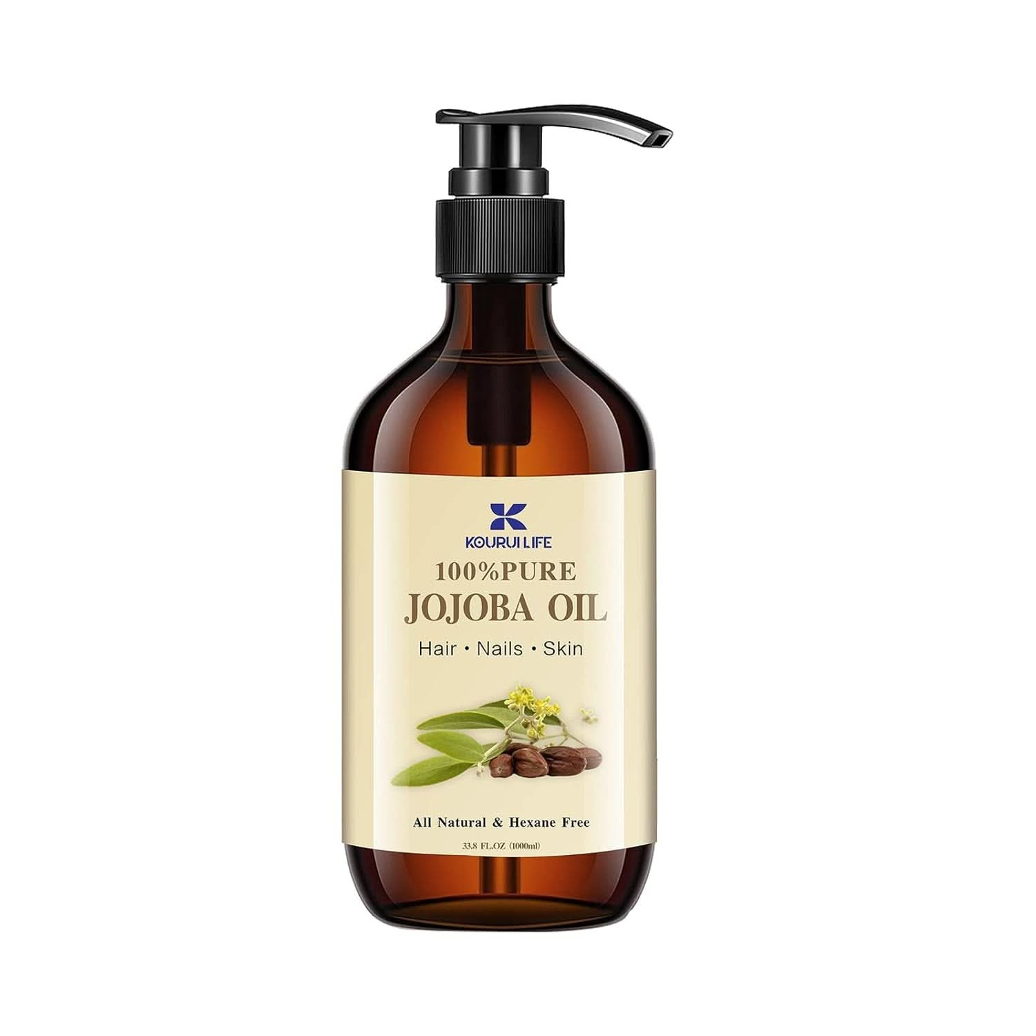 Ekologisk jojobaolja 1 liter, 100% ren Kosmetik och skönhet Naty Shop