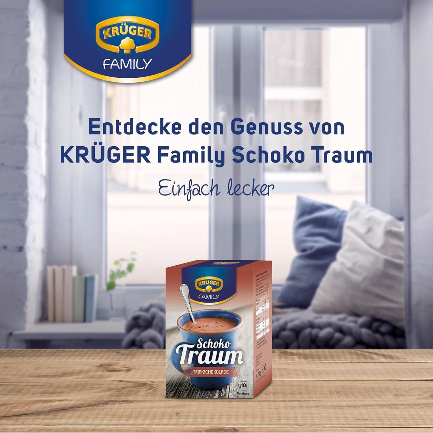 KRÜGER-familjen, kakaopulver för varm choklad, 8 lådor x 10 påsar, 8 x 250 gram kakao och varm choklad Naty Shop
