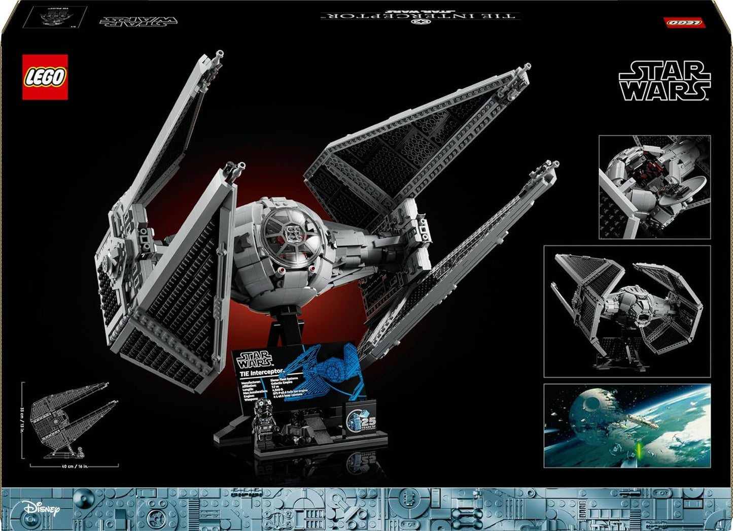 LEGO Star Wars Tie Interceptor Ultimate Collector Series Kreativt byggset för vuxna Starfighter Brick Model Fan Present Samlarobjekt Ucs Set 75382 Byggset Besuche den LEGO-Store