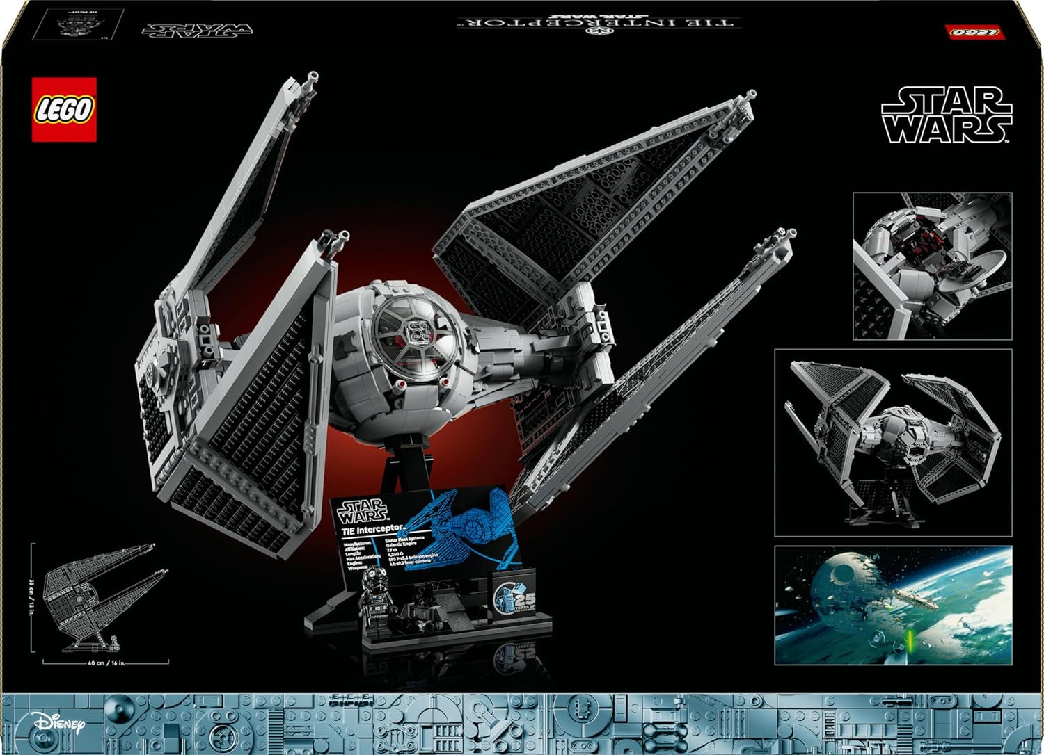 LEGO Star Wars Tie Interceptor Ultimate Collector Series Kreativt byggset för vuxna Starfighter Brick Model Fan Present Samlarobjekt Ucs Set 75382 Byggset Besuche den LEGO-Store
