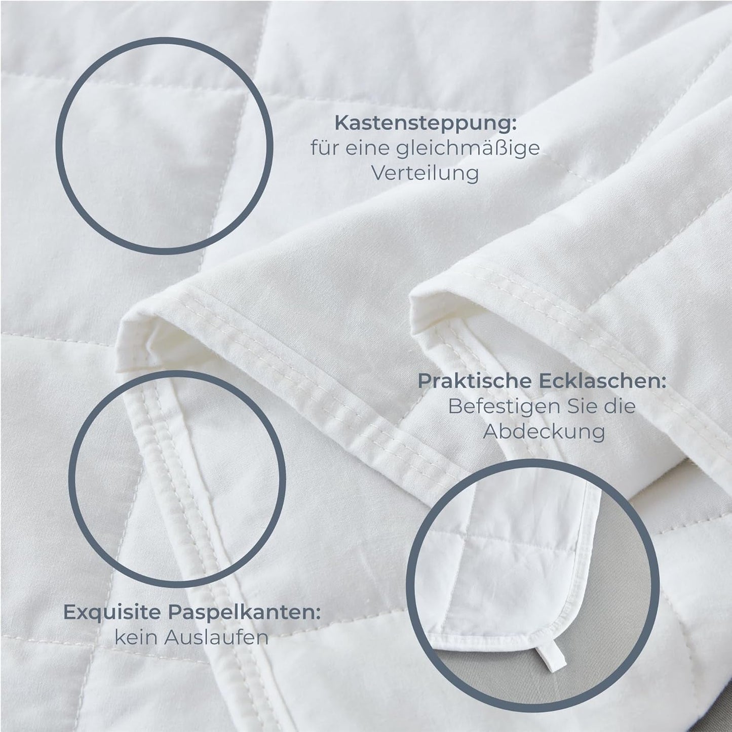 Degrees of Comfort viktfilt 135X200Cm 7Kg, antistressterapifilt gjord av 100 % bomull, tung filt Tyngd filt för vuxna Kan förbättra sömnen och minska stress Grader av komfort Sängar och filtar