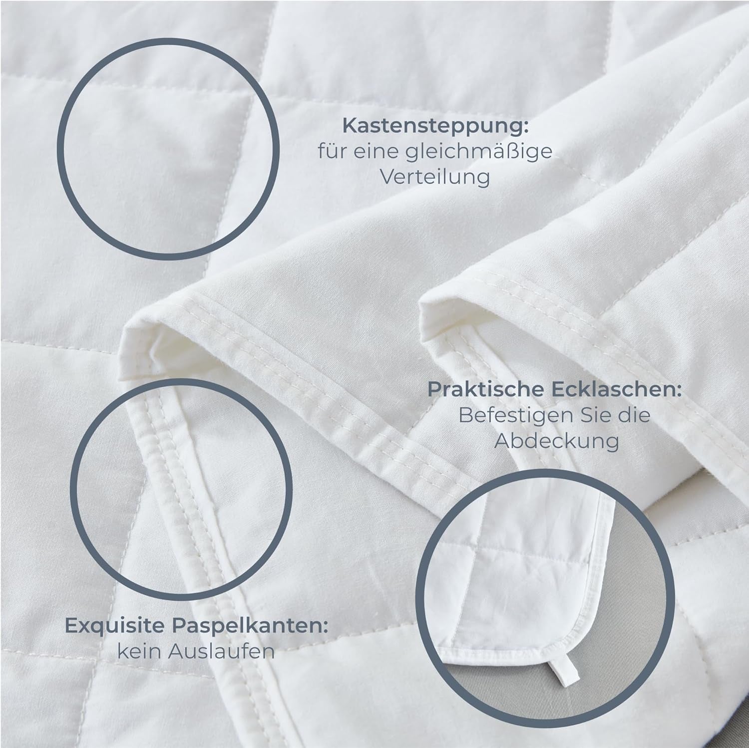 Degrees of Comfort viktfilt 135X200Cm 7Kg, antistressterapifilt gjord av 100 % bomull, tung filt Tyngd filt för vuxna Kan förbättra sömnen och minska stress Grader av komfort Sängar och filtar