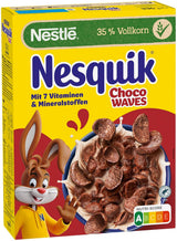 Nestlé Choco Waves, krispig vågformad chokladfrukost (33 % fullkornsinnehåll), 1 förpackning (1 x 330 g)