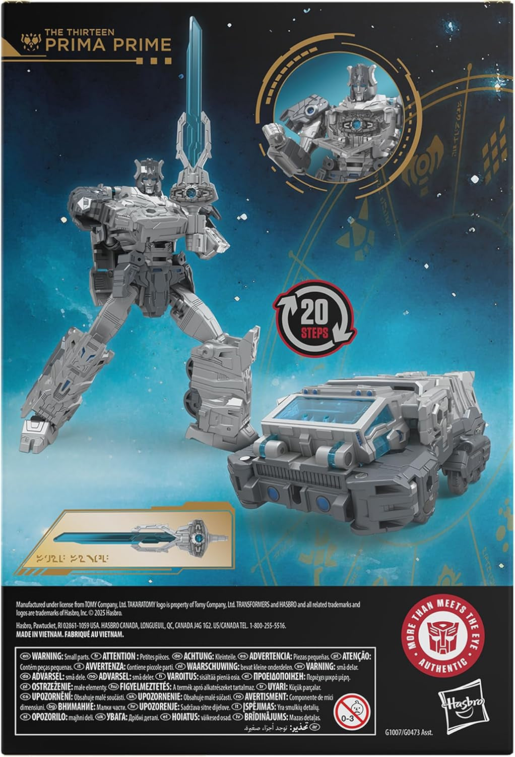 Transformers Age of the Primes Voyager Class the Thirteen Prima Prime, transformerbar actionfigur Actionfigurer Naty Shop