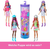 Barbie Color Reveal modedocka och tillbehör med 6 överraskningar, Disco Star Series med metalliskt glitter och färgskiftande topp (stilar kan variera), JCP01 Naty Shop Dolls