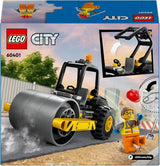 LEGO City Road Roller Construction Fordon för 5 år gamla barn Steam Roller Leksak med byggnadsarbetare Minifigur Fantasifull lekupplevelse för pojkar och flickor Liten rolig present 60401 Byggset Besuche den LEGO-Store