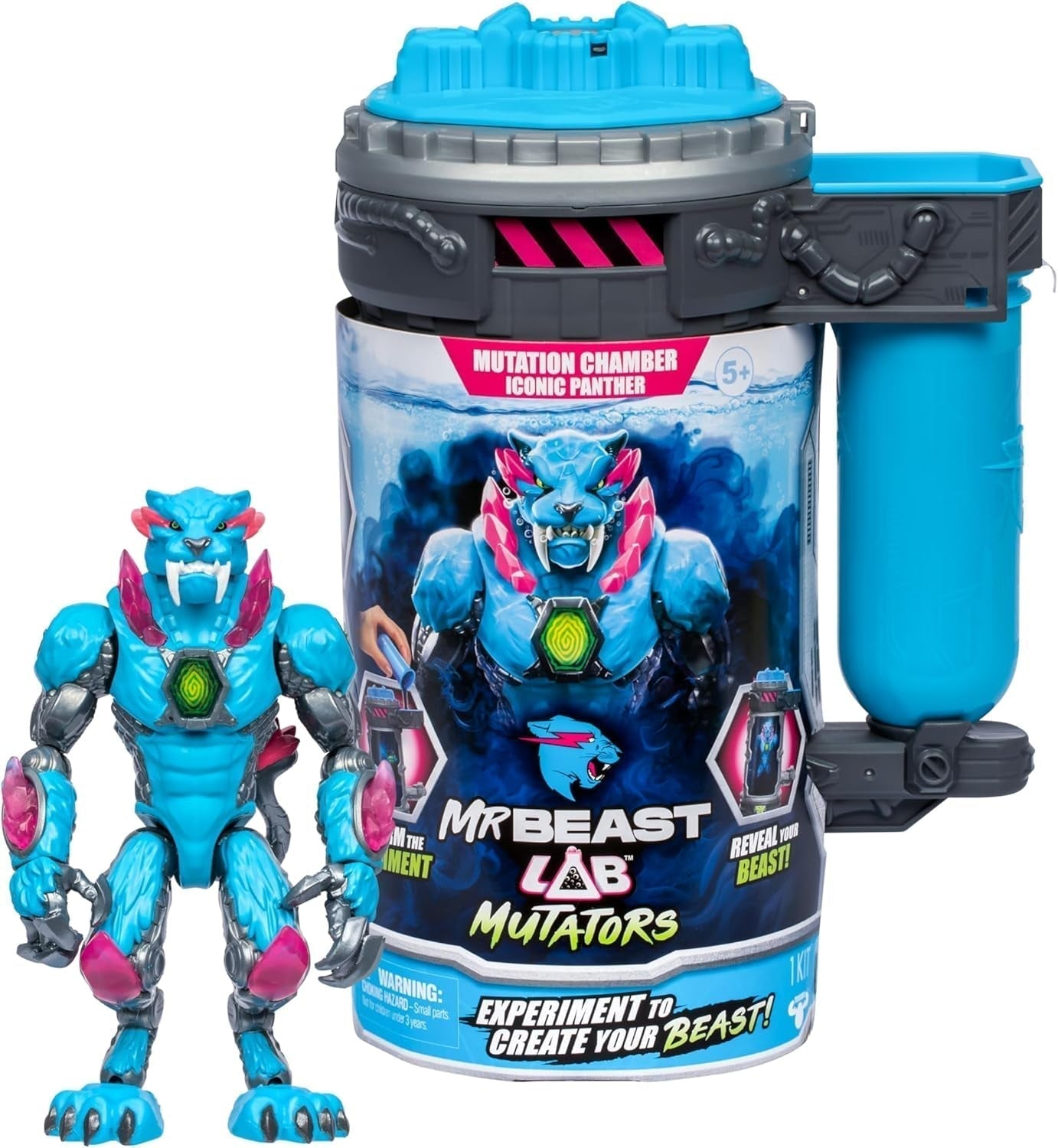Flyttar; Flytta det ultimata odjuret. Upplev och skapa actionfiguren Stealth Panther från Mrbeast. 3 att samla, Iconic Panther, Stealth Panther, Metallic Panther Actionfigurer Naty Shop Iconic Panther