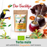 ORIGEENS BIO YERBA MATE med apelsiner 200 G - Fruktigt te I Ekologiskt orostat Yerba Mate te, utan stjälkar och damm I Energigivande och avgiftande dryck