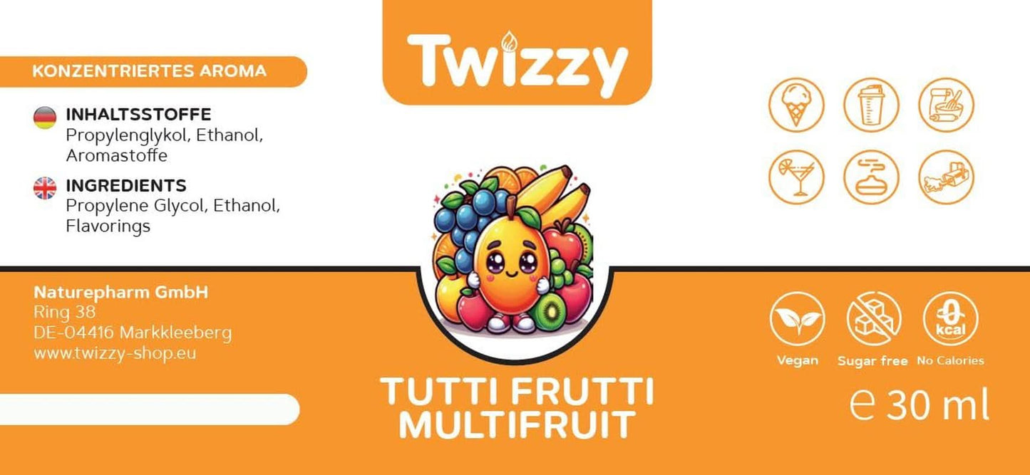 Twizzy Koncentrerad Tutti Frutti Aroma, 30 ml Aromas Naty Shop