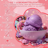 Gel matfärg - HXDZFX 2×30ml, sockerfri matfärg, högkoncentrerad, för dekoration av kakor, vit fondant, makroner, kakor, bakning, påskägg, slem (druvor lila)