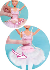 Simba 105733603 - Steffi Love Dancing Ballerina, Steffi som ballerinadocka med djurvän och roterande kjol, lekdocka 29 cm, från 3 år
