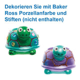 Baker Ross FX594 Turtle Keramiska planteringskärl - paket med 2, måla din egen plantera
