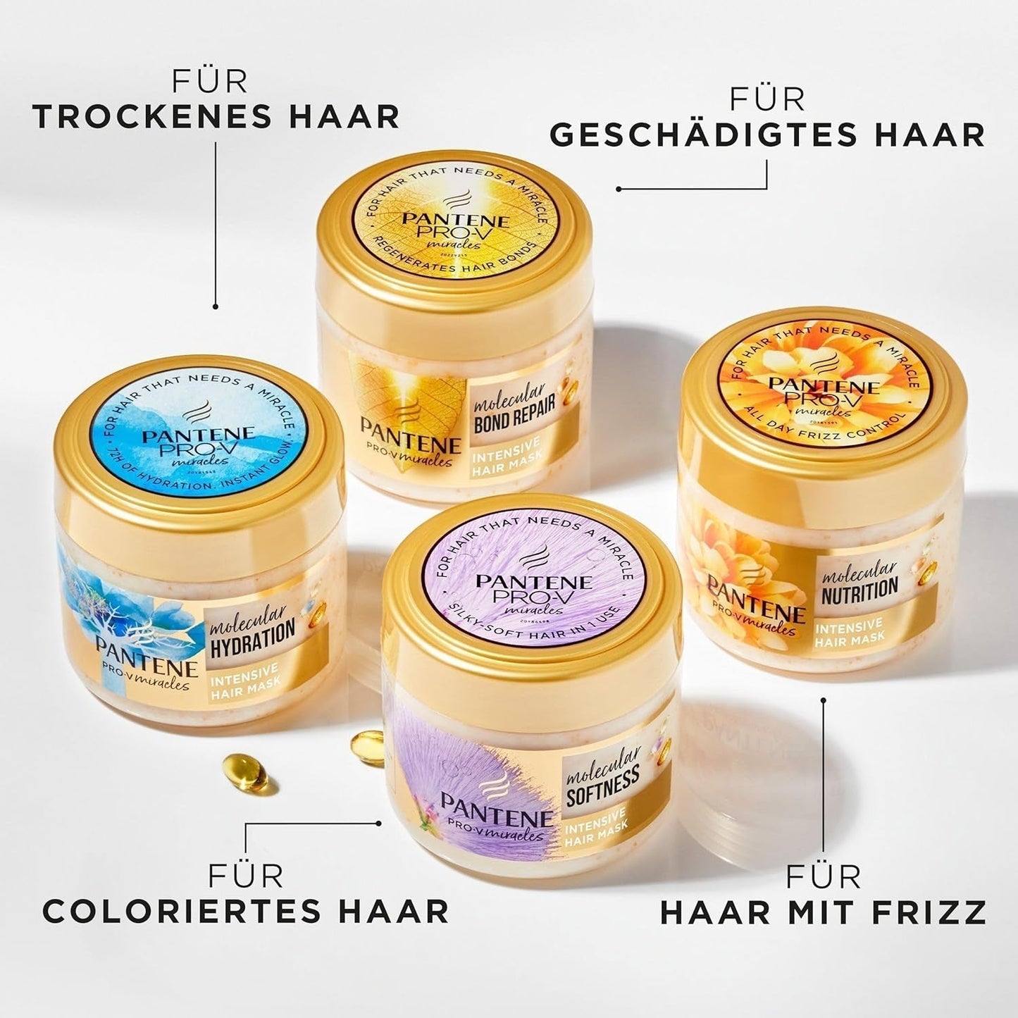 Pantene Pro-V Deep Hydration intensiv hårmask med biotin 300ml. Pro-V Miracles intensivvård för torrt hår. Mjukare hår efter första appliceringen. Lämplig för dagligt bruk Naty Shop Hair Mask