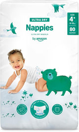 Amazon Ultra Dry blöjor, storlek 1 (2-5 kg) - månadslåda, vit, antal 96 (2 förpackningar om 48) (tidigare Mama Bear Brand, identisk produkt)