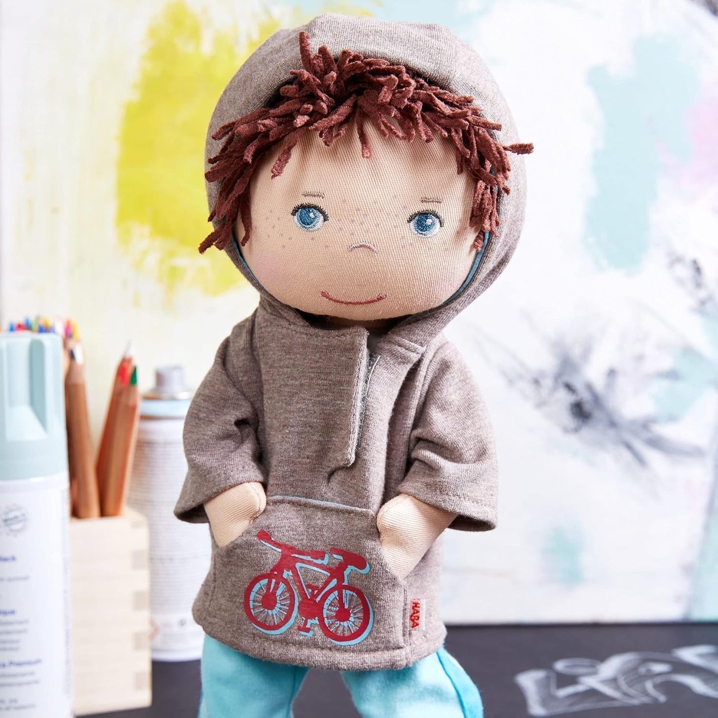 HABA 306528 - Lian Doll - Plyschdocka för barn från 18 månader att leka och kramas av mjuka material - Storlek: 30 cm Naty Shop Dolls
