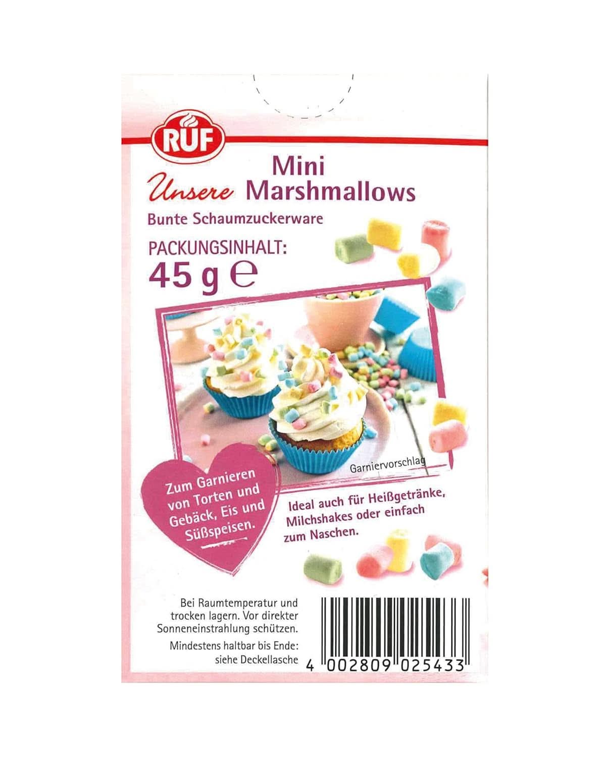 RUF Mini Marshmallows, pastellfärger, 45 gram Naty Shop