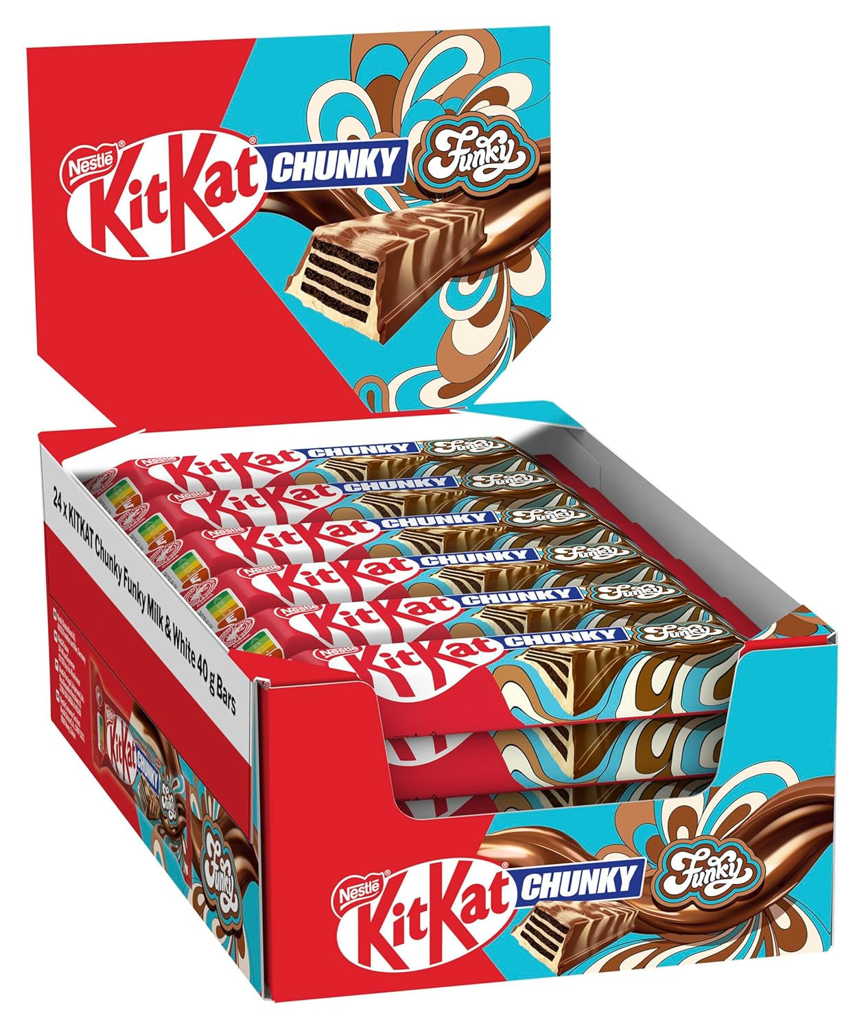 Nestlé Chunky Funky, krispig rån i mjölkchoklad, 24 st (24 x 40 g)