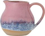 Bloomingville Paula mjölkmugg i stengods - dekorativ design, perfekt för frukostbordet, med en naturlig struktur, 435 ml (Rosa)
