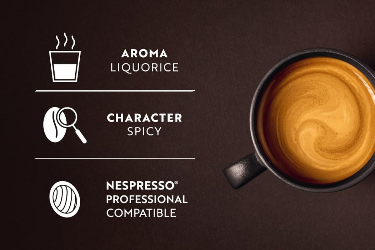 Café Royal Professional Pads, Lungo Forte, 50 Nespresso (R) Professionell kompatibla pads för kontor och gastronomie, Rainforest Alliance certifierad, 100 Prozent Arabica Kaffee, Intensitet 8