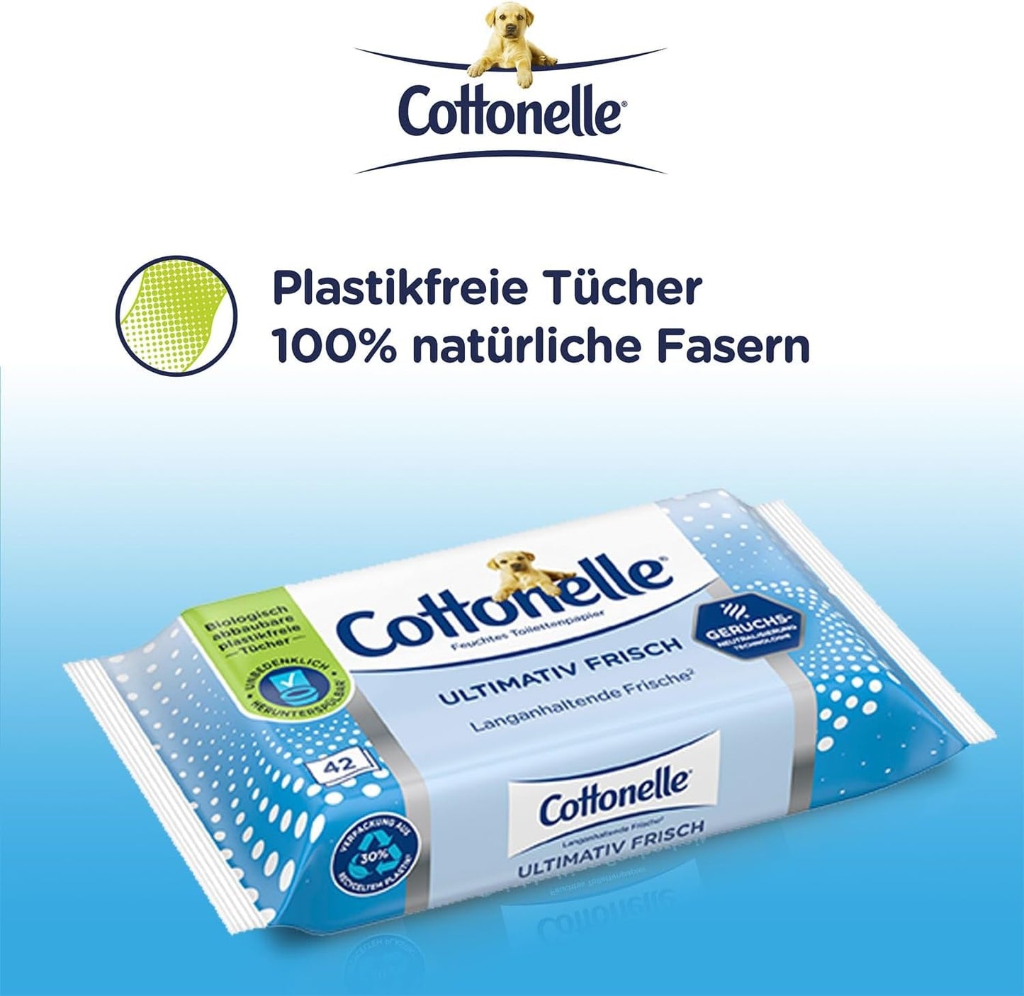 Våtservetter, Ultimate Fresh, 12 X 42 Wipes, Deodycylx Technology, Hudvänlig, Alkohol- och färgfri, Känslig, Biologiskt nedbrytbar