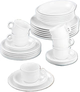 Seltmann Weiden 001.716175 Kompakt vit 30-delad servisset, vit/enkel