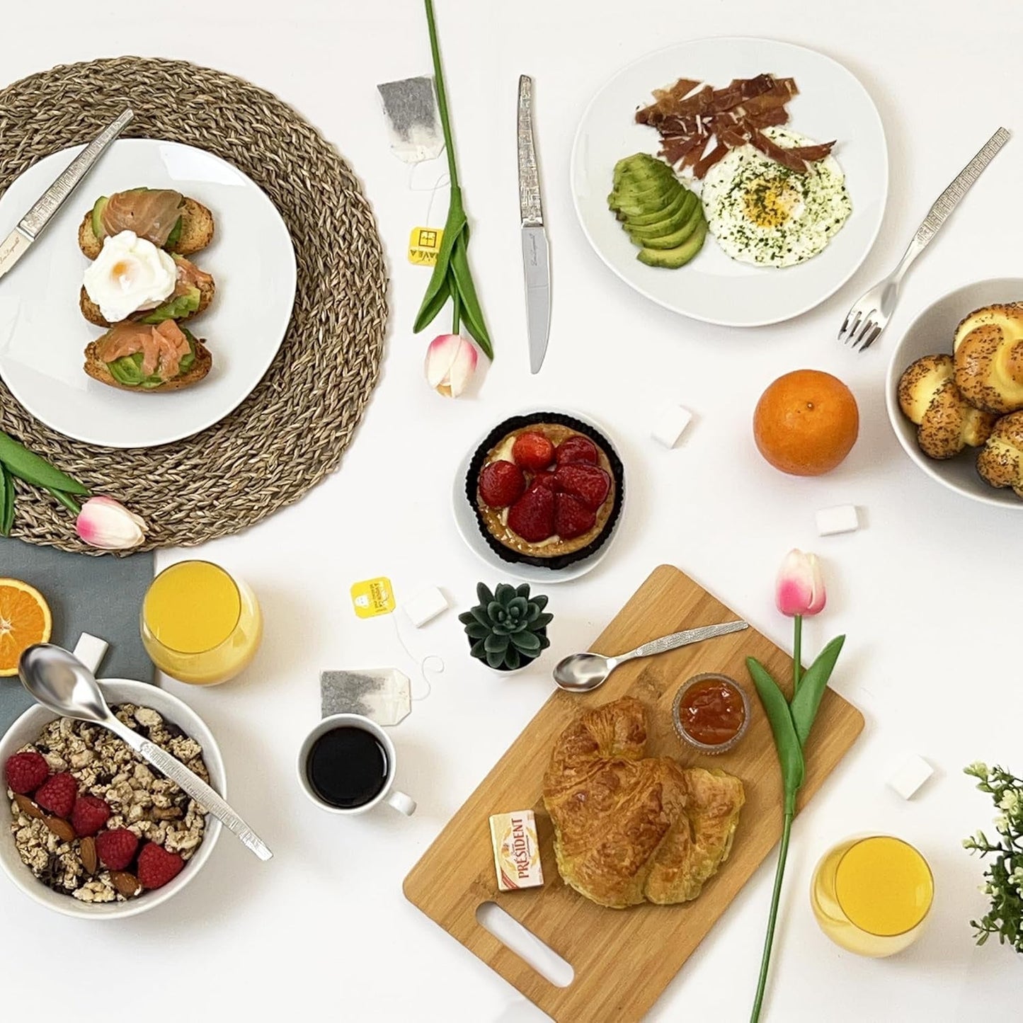 JET bestick med glänsande design, exceptionellt bestickset, 30 delar Naty Shop Kitchen