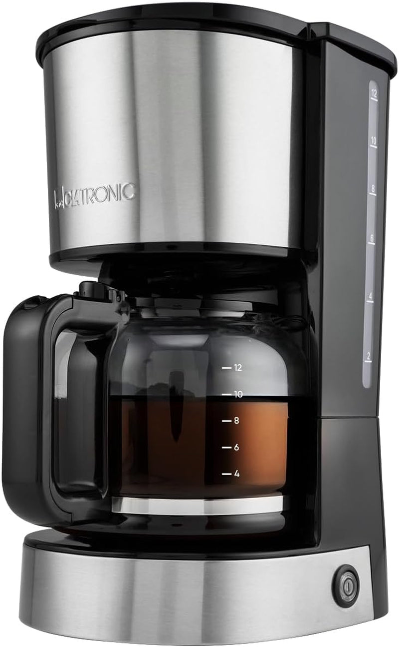 Kaffeespressomaskin med Clatronic®-filter | för 12-14 koppar | Kaffeespressomaskin med filter | Fodral i rostfritt stål | Anti-dropp | Espresso | Kaffeespressomaskin med filter | 800W | KA 3808