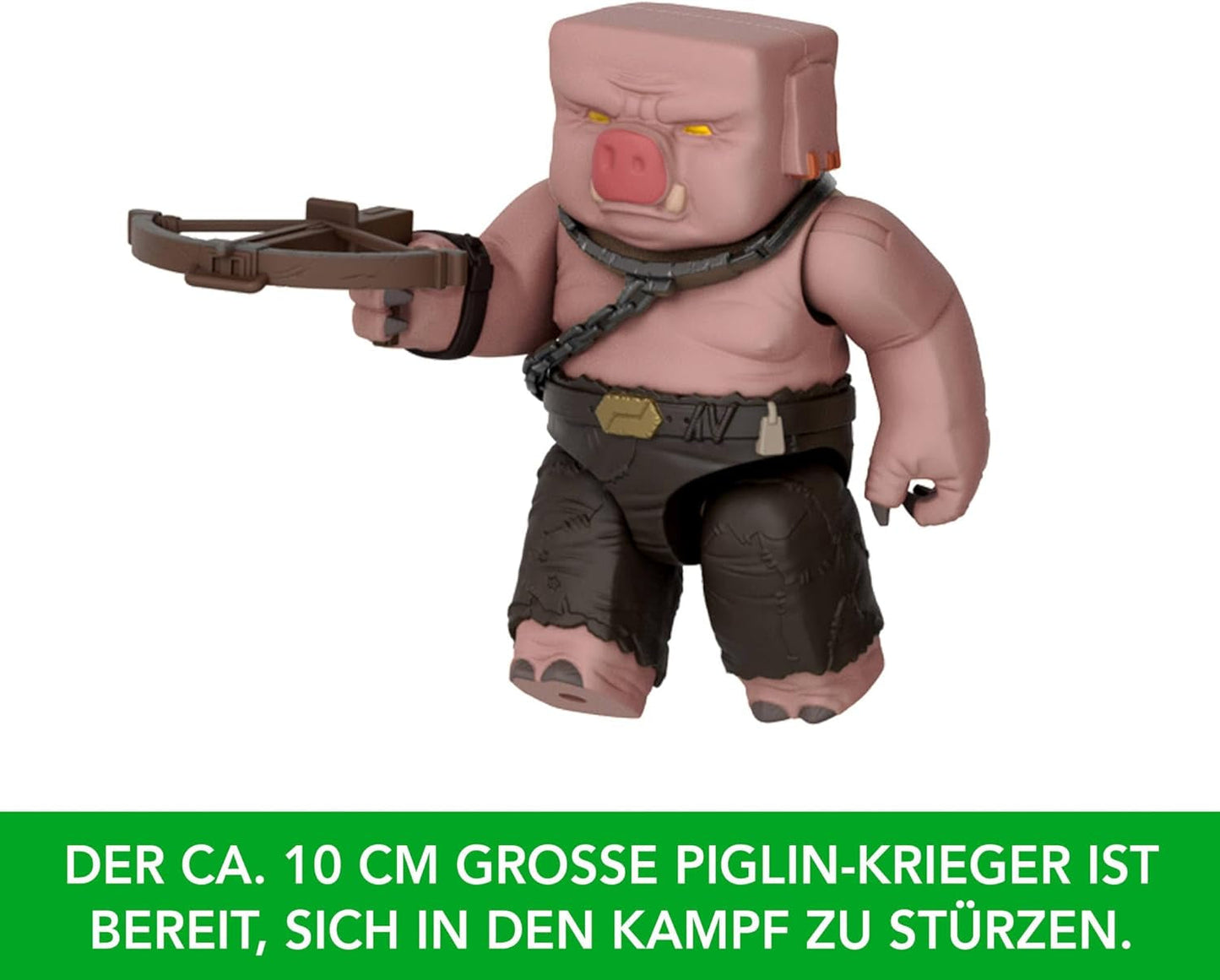 Mattel Minecraft Actionfigur Set, Ghast With Fire Attack, Lights, Noise, Starter And Projectile, Piglin Warrior, Inspired By The Movie, JFB69 Actionfigurer Naty Shop