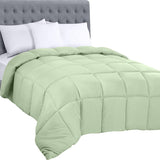 Utopia Sängkläder Helårstäcke 250gsm Plysch silikoniserad fiberfyllning dubbelsäng sydd i låda (Dubbel XL Ljusgrå) Naty Shop Täcken och täcken Queen Sage Glands (1 förpackning)