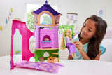 Disney Princess HMV99 - Rapunzel rörlig docka och lektorn med kul runt om, 6 lekområden och 15 tillbehör, inspirerad av Disney-filmen, leksaker för 3 år gamla dockor Naty Shop Dolls