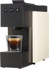 Espressomaskin med K-FEE SQUARE kapslar för kaffe, te och kakao | Kompakt espresso | Snabb uppvärmning | 0,8 l vattentank | 19 takter | Piano svart